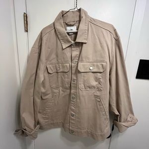 H&M Cream Denim Button-up Jacket (Men’s XL)